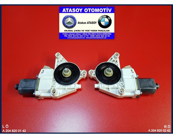 MERCEDES W204 SOL ÖN CAM MOTORU 2048200142 A2048200142 A 204 820 01 42 - 0130822503 - 971219100 MERCEDES W204 SAĞ ÖN CAM MOTORU 2048200242 A2048200242 A 204 820 02 42 - 0130822502 - 971218100 W212 CAM MOTORU